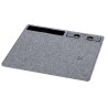 Tapis de Souris Chargeur Multifonction Personnalisable Deuz Matières : PET recyclé Couleurs : gris cadeau entreprise pas cher