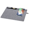 Tapis de Souris Chargeur Multifonction Personnalisable Deuz Matières : PET recyclé Couleurs : gris goodies publicitaire événemen