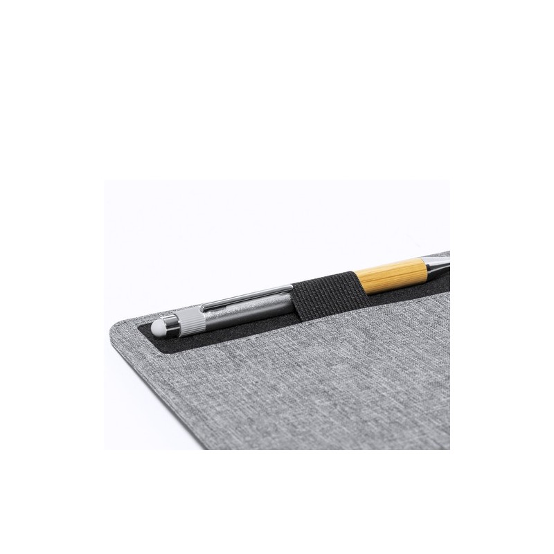 Tapis de Souris Chargeur Multifonction Personnalisable Deuz Matières : PET recyclé Couleurs : gris marquage laser ultra précis