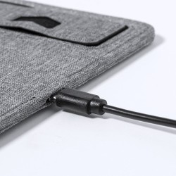 Tapis de Souris Chargeur Multifonction Personnalisable Deuz Matières : PET recyclé Couleurs : gris livraison express 24h 48h
