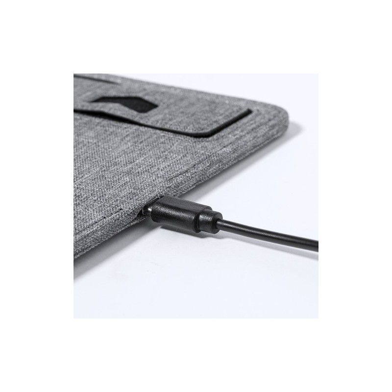 Tapis de Souris Chargeur Multifonction Personnalisable Deuz Matières : PET recyclé Couleurs : gris livraison express 24h 48h