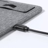 Tapis de Souris Chargeur Multifonction Personnalisable Deuz Matières : PET recyclé Couleurs : gris livraison express 24h 48h