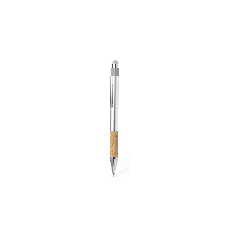 Stylet Éco-responsable et Pratique Personnalisé Bille Fobox Matières : liège Couleurs : argenté