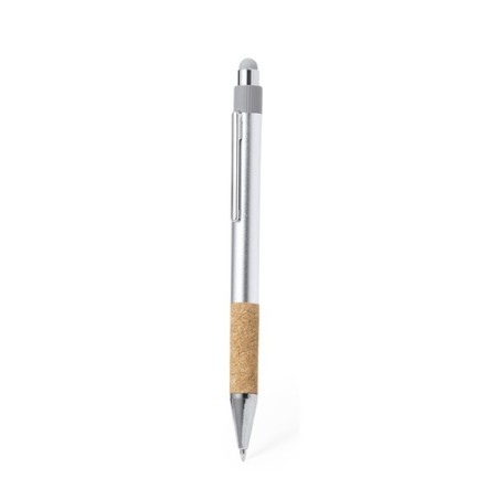 Stylet Éco-responsable et Pratique Personnalisé Bille Fobox Matières : liège Couleurs : argenté