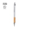 Stylet Éco-responsable et Pratique Personnalisé Bille Fobox Matières : liège Couleurs : argenté personnalisable avec votre logo