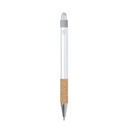 Stylet Éco-responsable et Pratique Personnalisé Bille Fobox Matières : liège Couleurs : argenté goodies publicitaire événementie