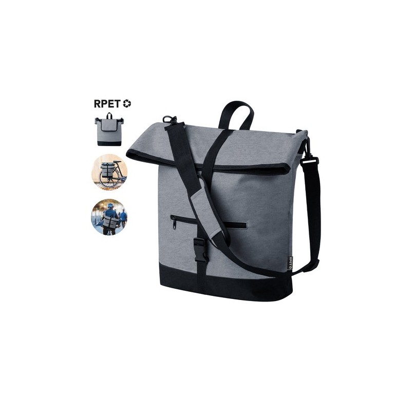 Sac Éco-Responsable Personnalisé de Vélo pas cher Hulken Couleurs : gris Matières : polyester recyclé personnalisable avec votre