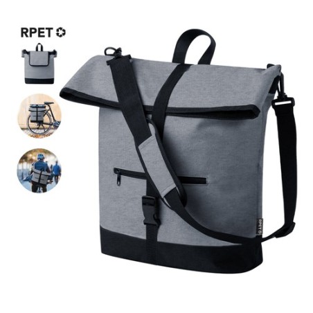 Sac Éco-Responsable Personnalisé de Vélo pas cher Hulken Couleurs : gris Matières : polyester recyclé personnalisable avec votre