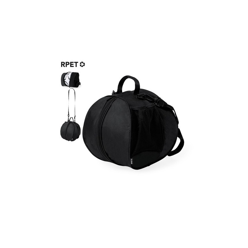 Sac Éco-responsable Personnalisé et Fonctionnel à Ballon Lafin pas cher Couleurs : noir Matières : polyester recyclé cadeau entr