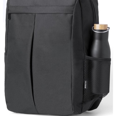 Sac à Dos Personnalisé pas cher pour Événements - Amurax Couleurs : noir Matières : polyester recyclé impression haute définitio