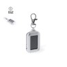 Porte-Clés Éco-responsable Pratique Personnalisé avec Lampe Eluxo Couleurs : argenté personnalisable avec votre logo