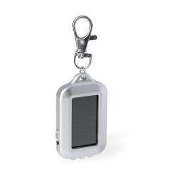 Porte-Clés Éco-responsable Pratique Personnalisé avec Lampe Eluxo Couleurs : argenté cadeau entreprise pas cher