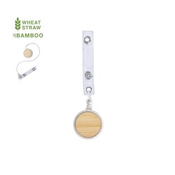 Porte Badge Éco-responsable Personnalisé - Alikra pas cher Matières : bambou Couleurs : naturel 2