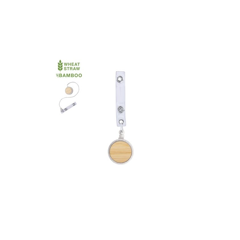 Porte Badge Éco-responsable Personnalisé - Alikra pas cher Matières : bambou Couleurs : naturel personnalisable avec votre logo