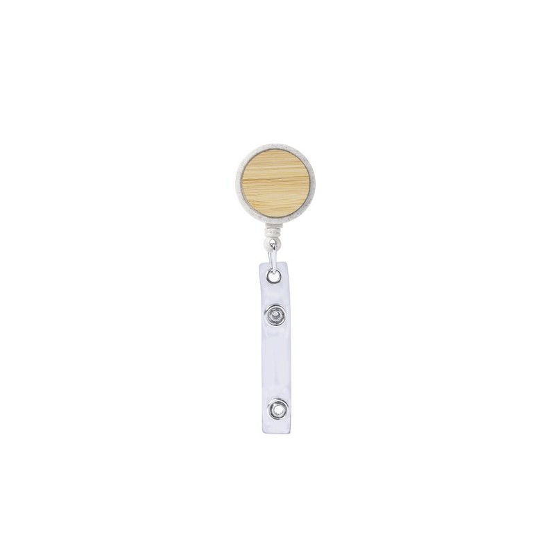 Porte Badge Éco-responsable Personnalisé - Alikra pas cher Matières : bambou Couleurs : naturel cadeau entreprise pas cher