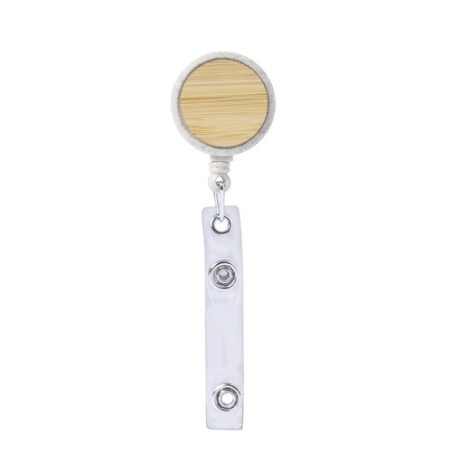 Porte Badge Éco-responsable Personnalisé - Alikra pas cher Matières : bambou Couleurs : naturel cadeau entreprise pas cher