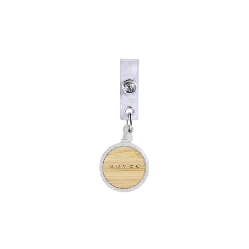 Porte Badge Éco-responsable Personnalisé - Alikra pas cher Matières : bambou Couleurs : naturel goodies publicitaire événementie