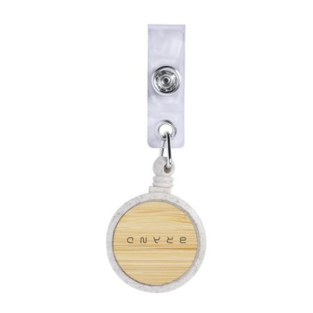 Porte Badge Éco-responsable Personnalisé - Alikra pas cher Matières : bambou Couleurs : naturel goodies publicitaire événementie