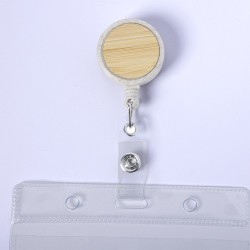 Porte Badge Éco-responsable Personnalisé - Alikra pas cher Matières : bambou Couleurs : naturel livraison express 24h 48h