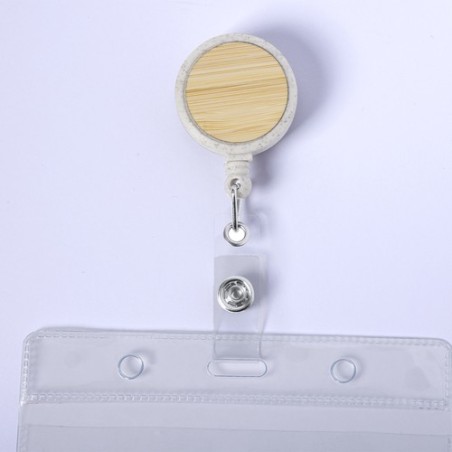 Porte Badge Éco-responsable Personnalisé - Alikra pas cher Matières : bambou Couleurs : naturel livraison express 24h 48h