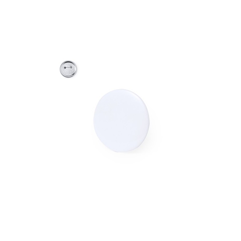 Badge Personnalisable Éco-responsable pour Entreprises - Varek Couleurs : blanc personnalisable avec votre logo