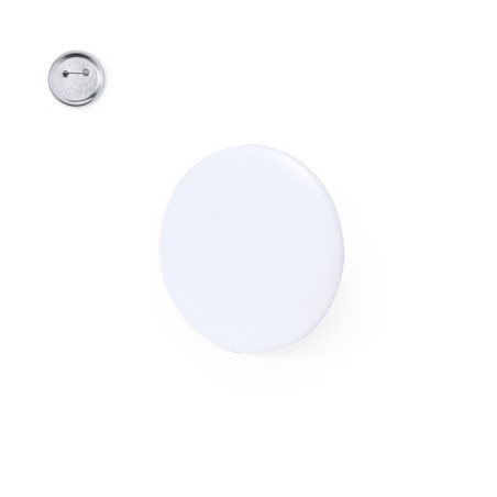 Badge Personnalisable Éco-responsable pour Entreprises - Varek Couleurs : blanc personnalisable avec votre logo