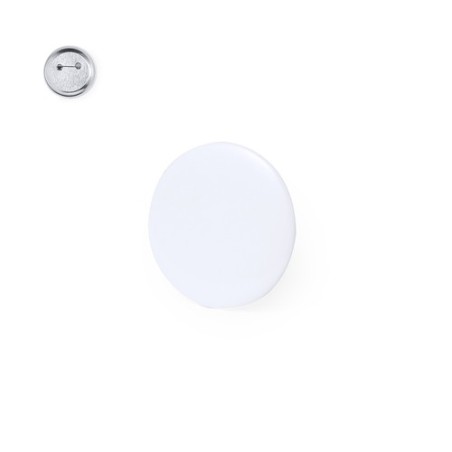 Broche Personnalisée Éco-responsable pour Événements - Suju Couleurs : blanc personnalisable avec votre logo