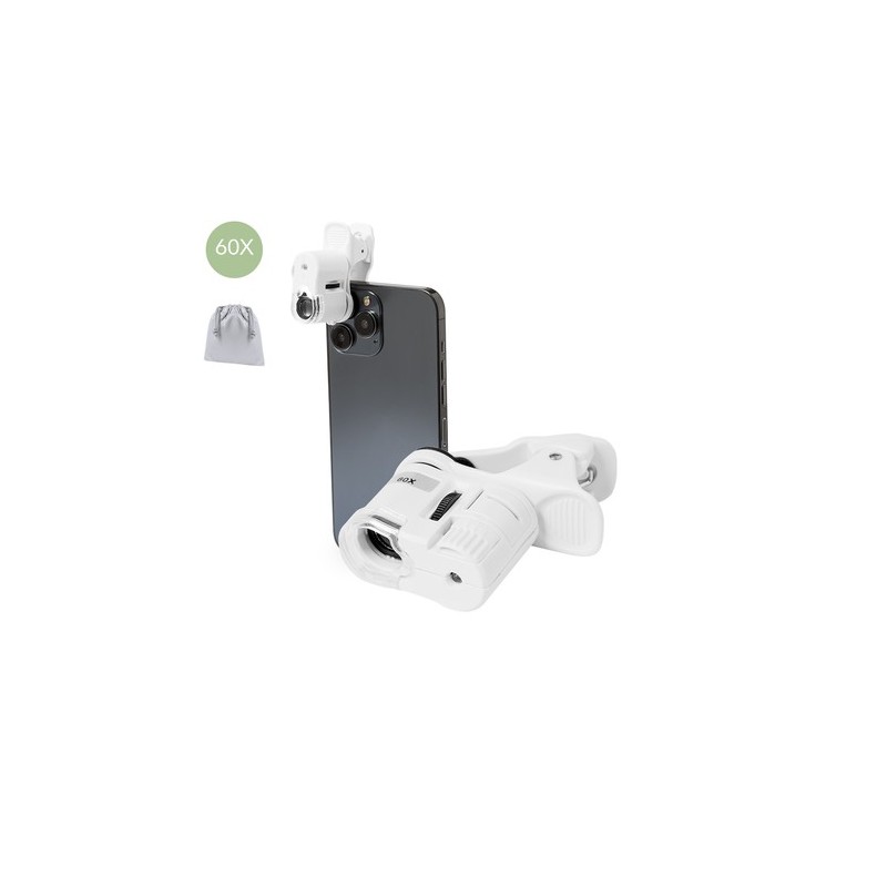 Microscope High-Tech Personnalisé 60X Saganix pas cher Couleurs : blanc personnalisable avec votre logo