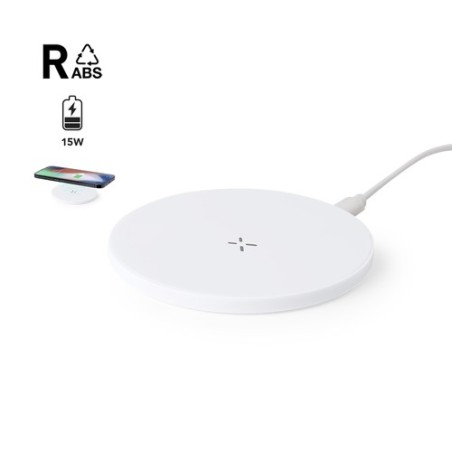 Chargeur Éco-responsable et Performant Personnalisé pas cher Kambel RCS Matières : ABS recyclé Couleurs : blanc personnalisable 