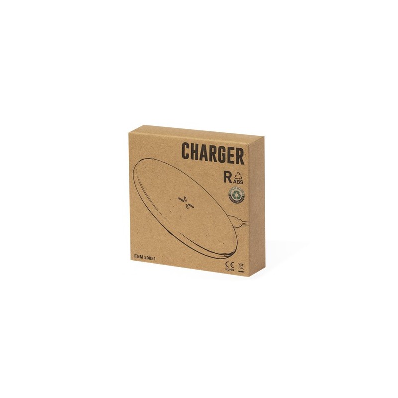 Chargeur Éco-responsable et Performant Personnalisé pas cher Kambel RCS Matières : ABS recyclé Couleurs : blanc livraison expres