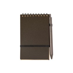 Cahier Personnalisé Éco-responsable pour Objets Publicitaires - Pacam Matières : polypropylène (PP) Couleurs : marron
