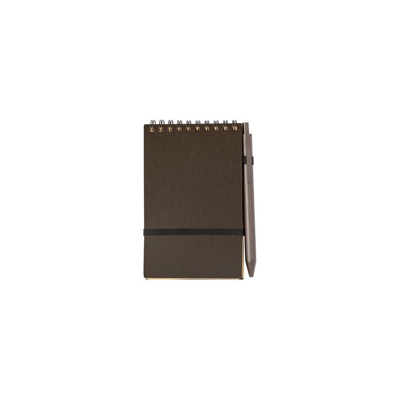 Cahier Personnalisé Éco-responsable pour Objets Publicitaires - Pacam Matières : polypropylène (PP) Couleurs : marron