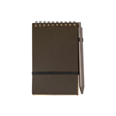 Cahier Personnalisé Éco-responsable pour Objets Publicitaires - Pacam Matières : polypropylène (PP) Couleurs : marron