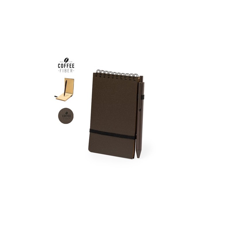 Cahier Personnalisé Éco-responsable pour Objets Publicitaires - Pacam Matières : polypropylène (PP) Couleurs : marron personnali