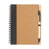 Cahier Éco-responsable Personnalisé Stylé Gienah pas cher Matières : liège Couleurs : noir