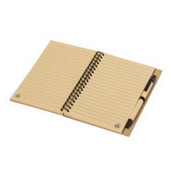 Cahier Éco-responsable Personnalisé Stylé Gienah pas cher Matières : liège Couleurs : noir impression haute définition