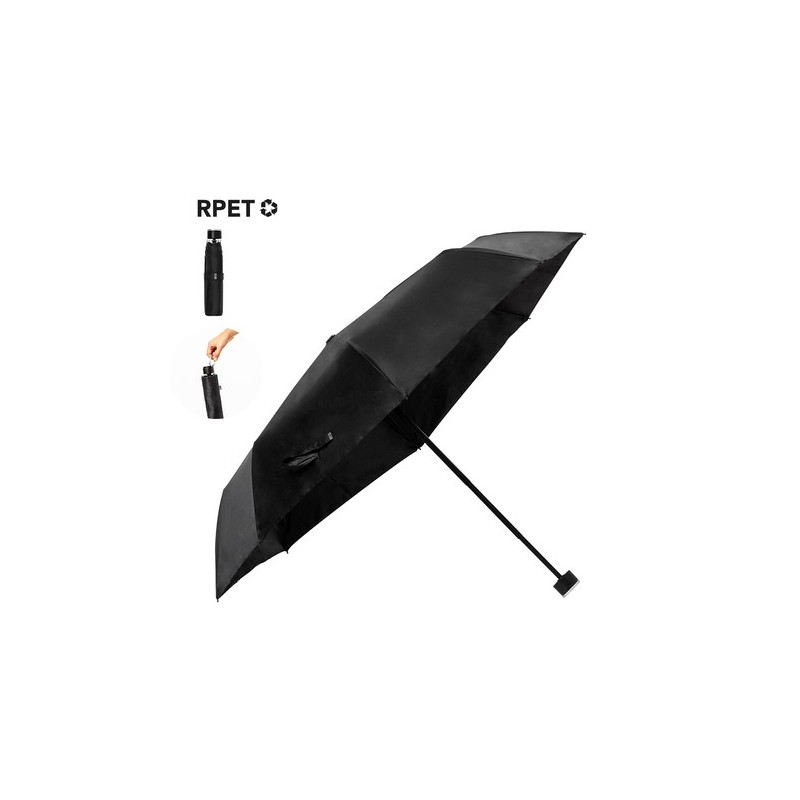 Parapluie Éco-responsable Personnalisé et Stylé - Claris pas cher Matières : PET recyclé Couleurs : noir personnalisable avec vo
