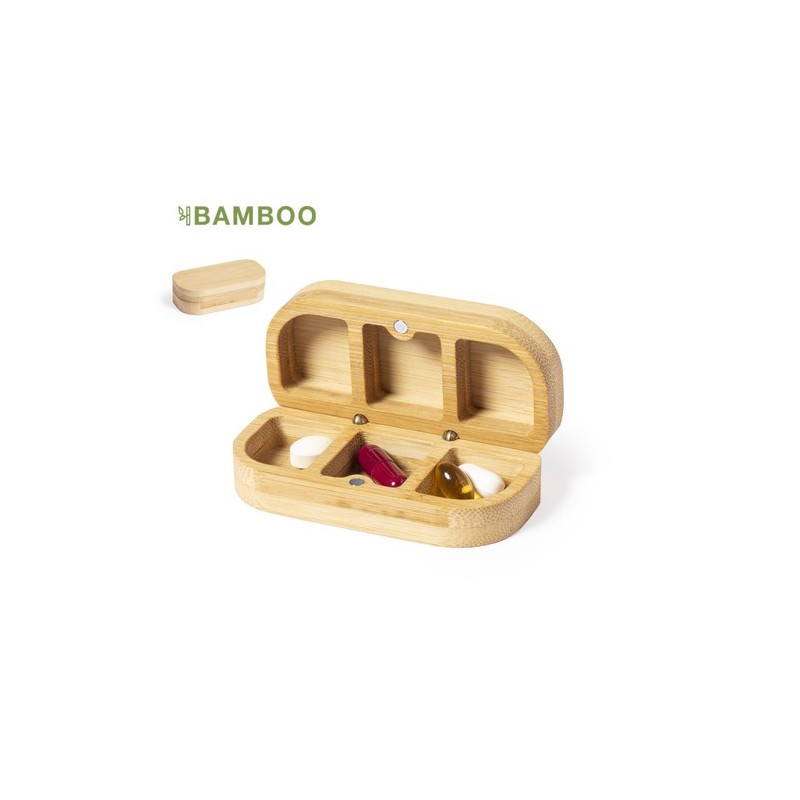 Pilulier Éco-responsable Personnalisé Accessoire d'Hygiène Pensol Matières : bambou