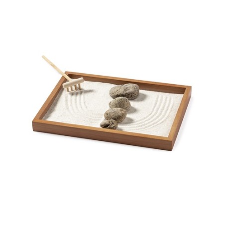 Mini Jardin Zen Éco-responsable pour Détente - Azumy Matières : bois personnalisable avec votre logo
