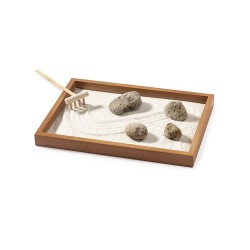 Mini Jardin Zen Éco-responsable pour Détente - Azumy Matières : bois objet promotionnel éco-responsable