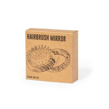 Brosse à Cheveux Éco-responsable en Bambou avec Miroir Personnalisée - Bonnie Matières : bambou livraison express 24h 48h