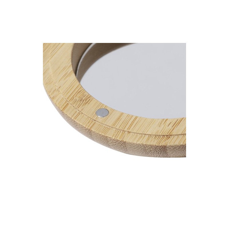 Brosse à Cheveux Éco-responsable en Bambou avec Miroir Personnalisée - Bonnie Matières : bambou cadeau collaborateur premium