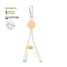 Câble de Charge Éco-responsable Pratique Personnalisé pas cher Denny Matières : bambou Couleurs : naturel personnalisable avec v