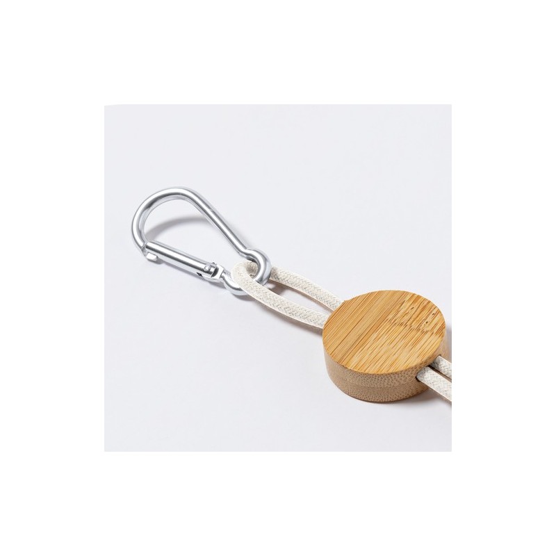 Câble de Charge Éco-responsable Pratique Personnalisé pas cher Denny Matières : bambou Couleurs : naturel cadeau entreprise pas 