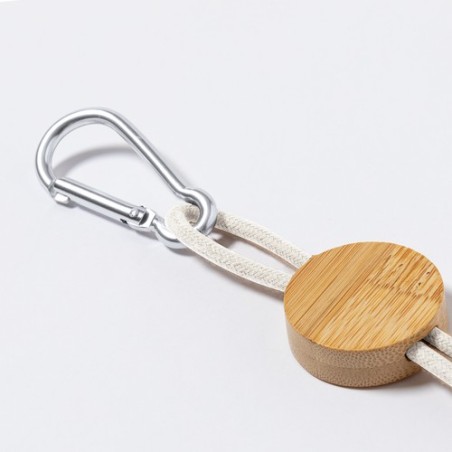 Câble de Charge Éco-responsable Pratique Personnalisé pas cher Denny Matières : bambou Couleurs : naturel cadeau entreprise pas 