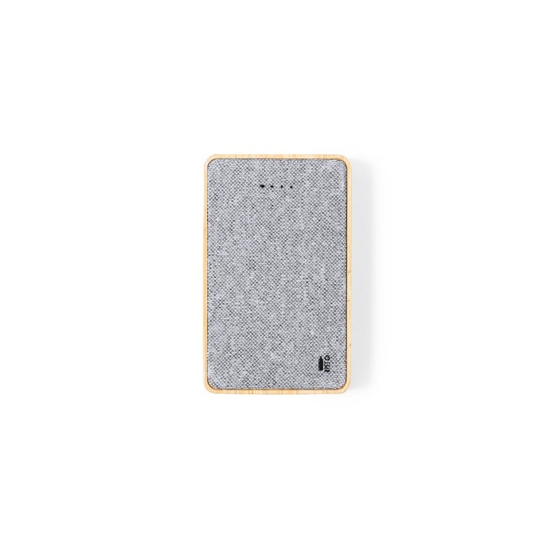 Batterie Éco-responsable Personnalisée 5000 mAh - Power Bank Bralty Matières : bambou personnalisable avec votre logo