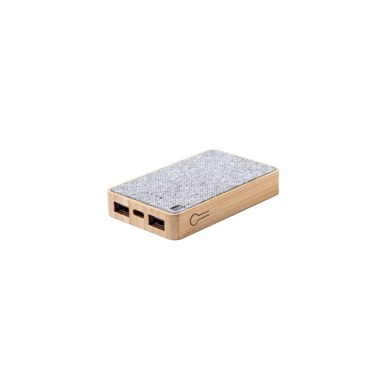 Batterie Éco-responsable Personnalisée 5000 mAh - Power Bank Bralty Matières : bambou cadeau entreprise pas cher