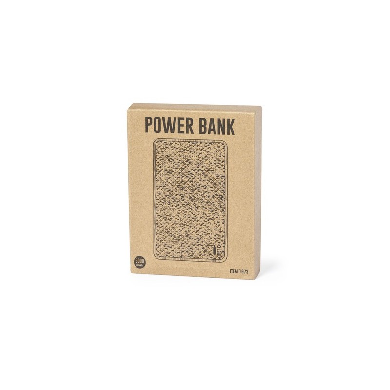 Batterie Éco-responsable Personnalisée 5000 mAh - Power Bank Bralty Matières : bambou impression haute définition