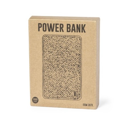 Batterie Éco-responsable Personnalisée 5000 mAh - Power Bank Bralty Matières : bambou impression haute définition