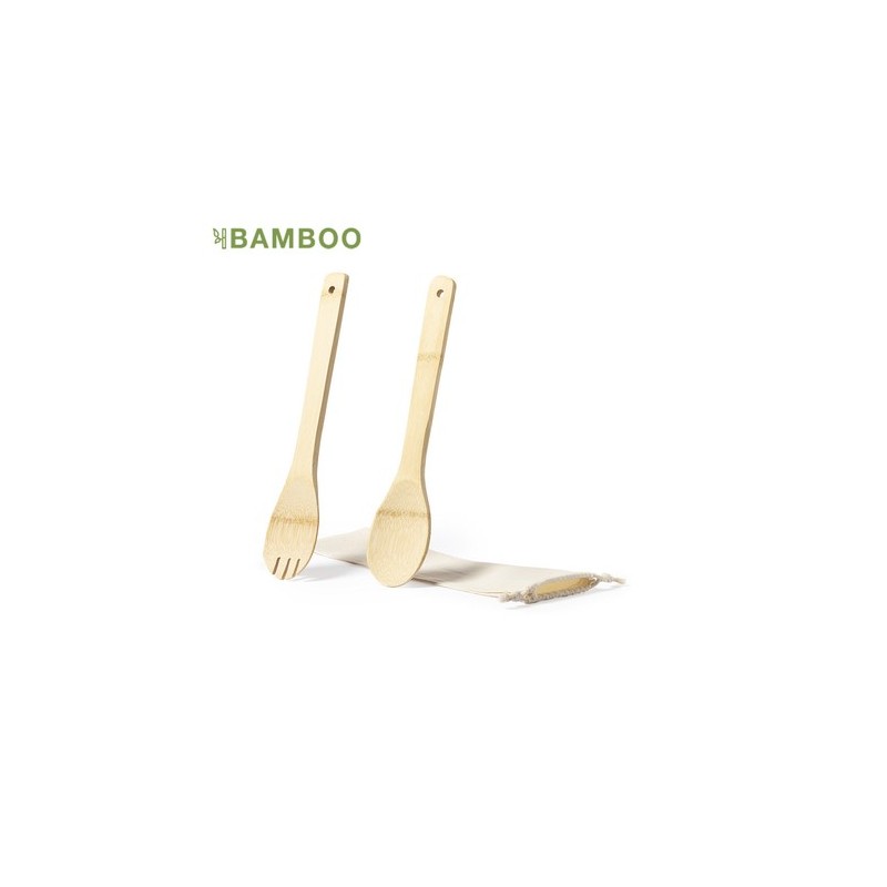 Set de Salade Éco-responsable en Bambou Personnalisé - Berter Matières : bambou
